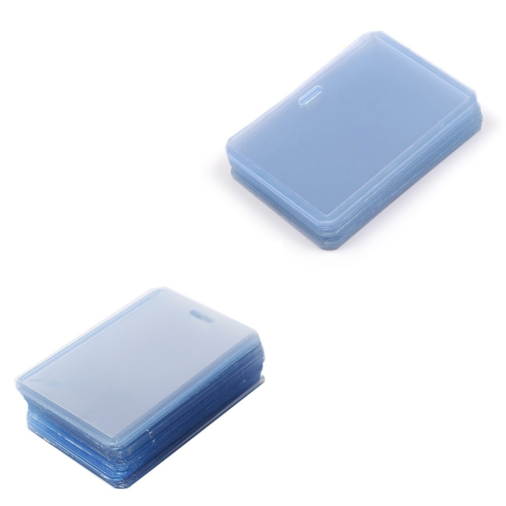 5Pcs Waterproof Type PVC Hard Plastic Business ID Badge Card Holder