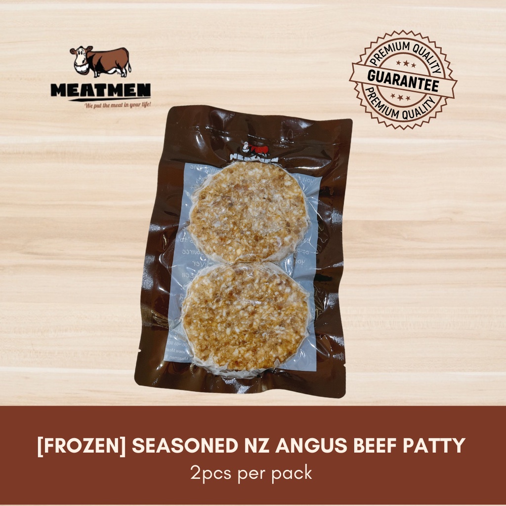 [FROZEN] SEASONED NZ ANGUS BEEF PATTIES (2PC/PACK) Shopee Singapore