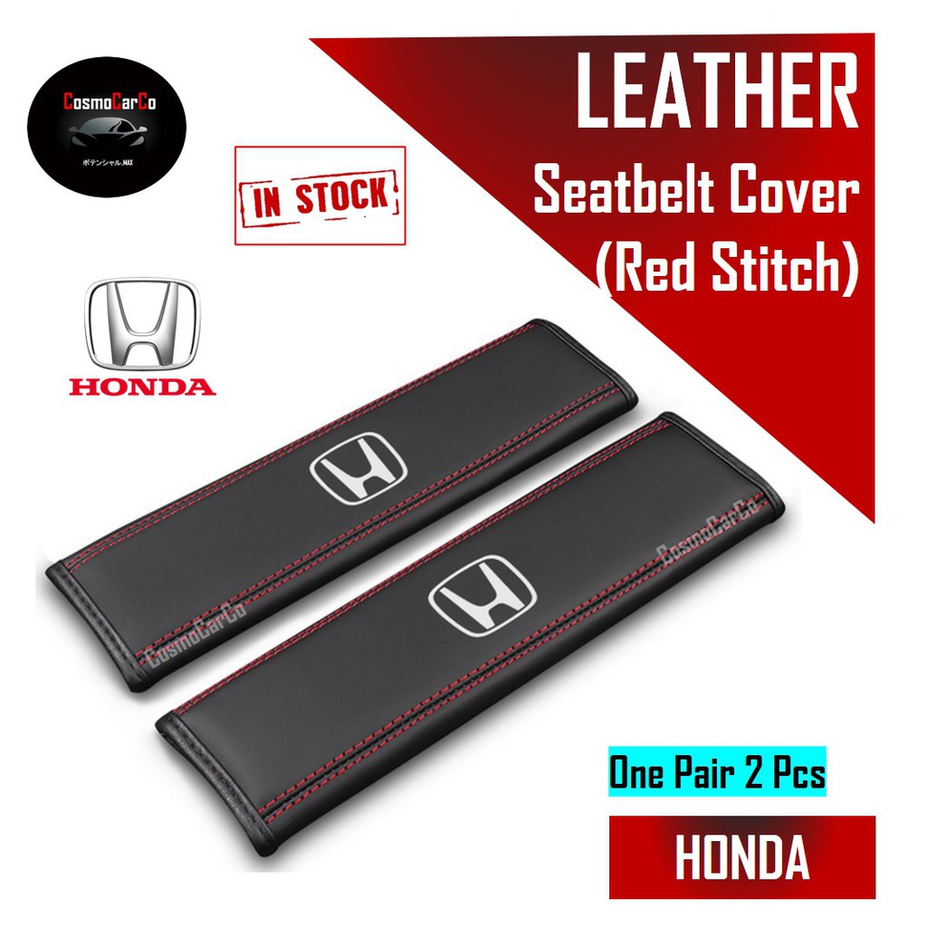 🔥23 DAY DELIVER🔥 HONDA Car Seat Belt Cover Seatbelt Strap Shoulder Pad Cushion Pillow Leather