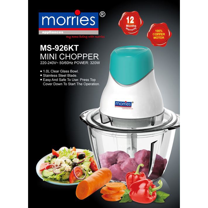 MORRIES 1L MINI CHOPPER MS 926KT Shopee Singapore