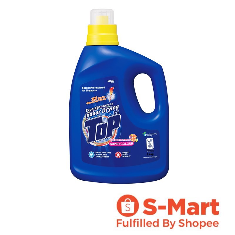 Top Concentrated Liquid Detergent, Super Colour, 2.6kg Shopee Singapore