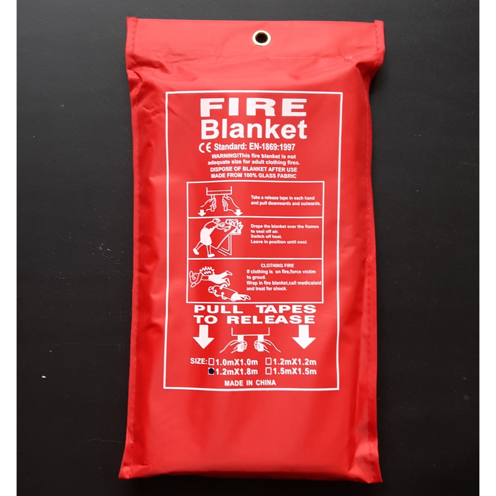 Fire Blanket 1200mm x 1800mm Or 1800mm x 1800mm Shopee Singapore