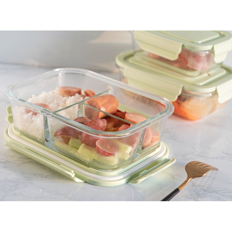 Glass Tupperware Lunchbox Heat and Hightemperature Resistant, Microwaveable, Insulation Food