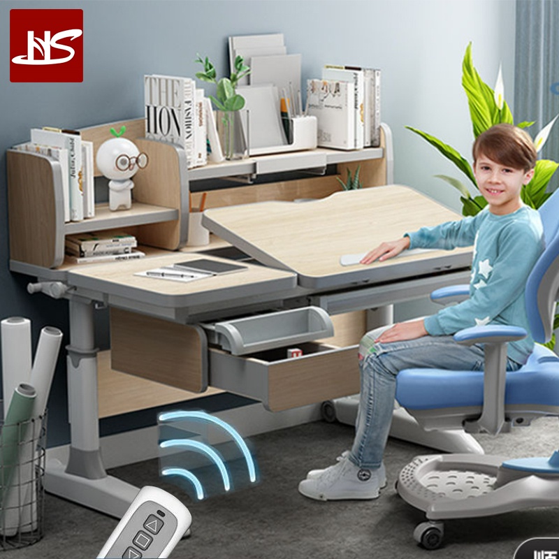 HS Electric Lift Children Ergonomic Height Adjustable Study Desk And