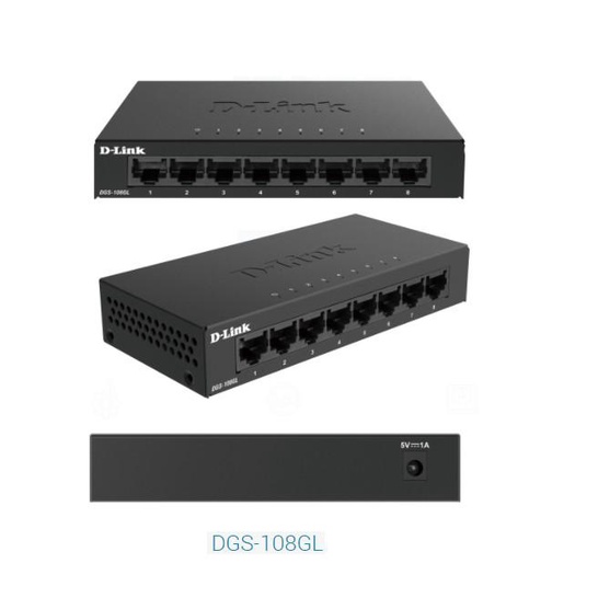 D-link DGS-108GL 8 Ports Gigabit Metal Case Unmanaged Switch DGS-108 GL
