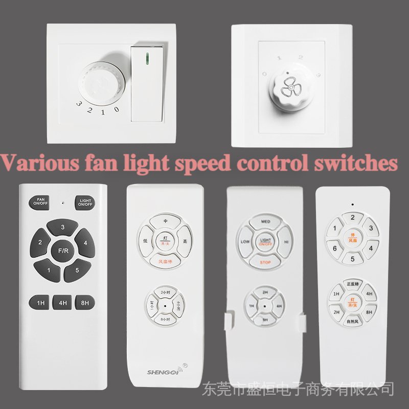 Fan Light Remote Control Wall On And Ceiling English Dual Wireless