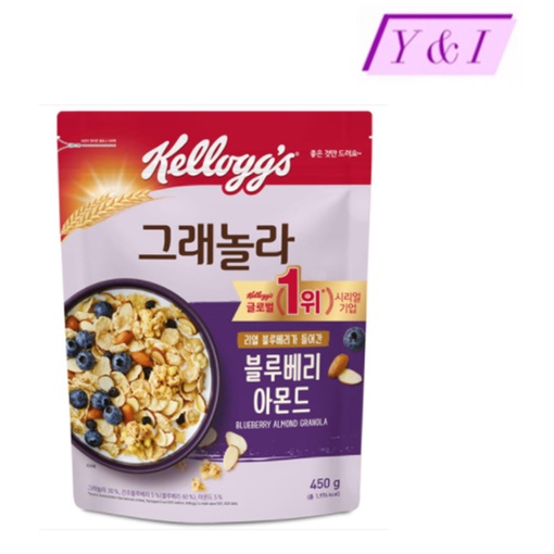 [Korean Cereal] Kellogg Blueberrymond Granola Cereal 450g Shopee