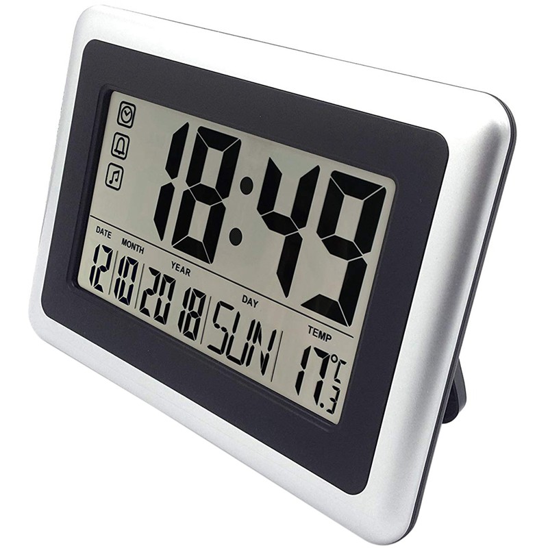 Large Display Digital Wall Clock,Silent Desk Shelf Clocks Battery Operated Eas Shopee Singapore