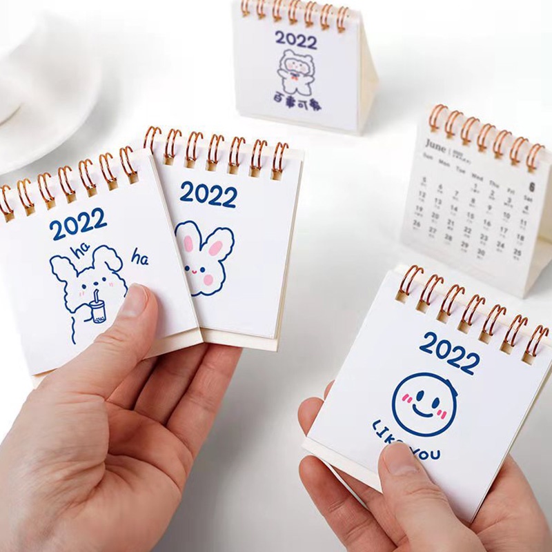 2022 Mini Desk Calendar Simple Cute Cartoon Calendar | Shopee Singapore