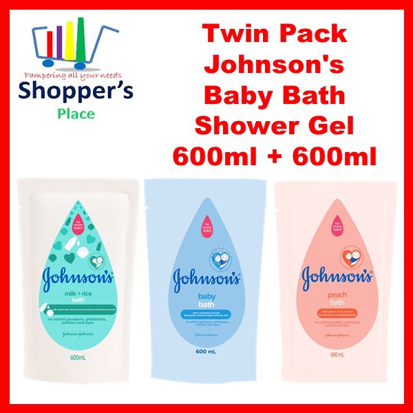 [Twin Pack] Johnson's Baby Bath Shower Gel 600ml + 600ml Shopee Singapore