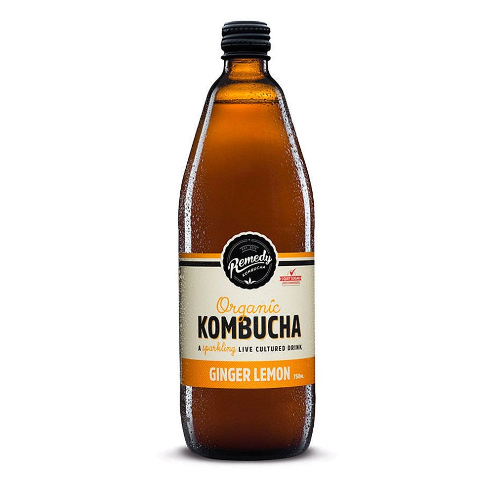 Remedy Organic Kombucha Ginger & Lemon, 750 ml WSHT [Australia