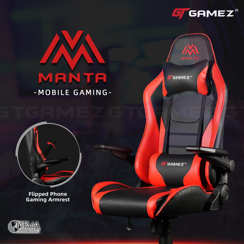 GTGAMEZ Manta High Back Mobile Gaming Chair / PU Leather / Ergonomic