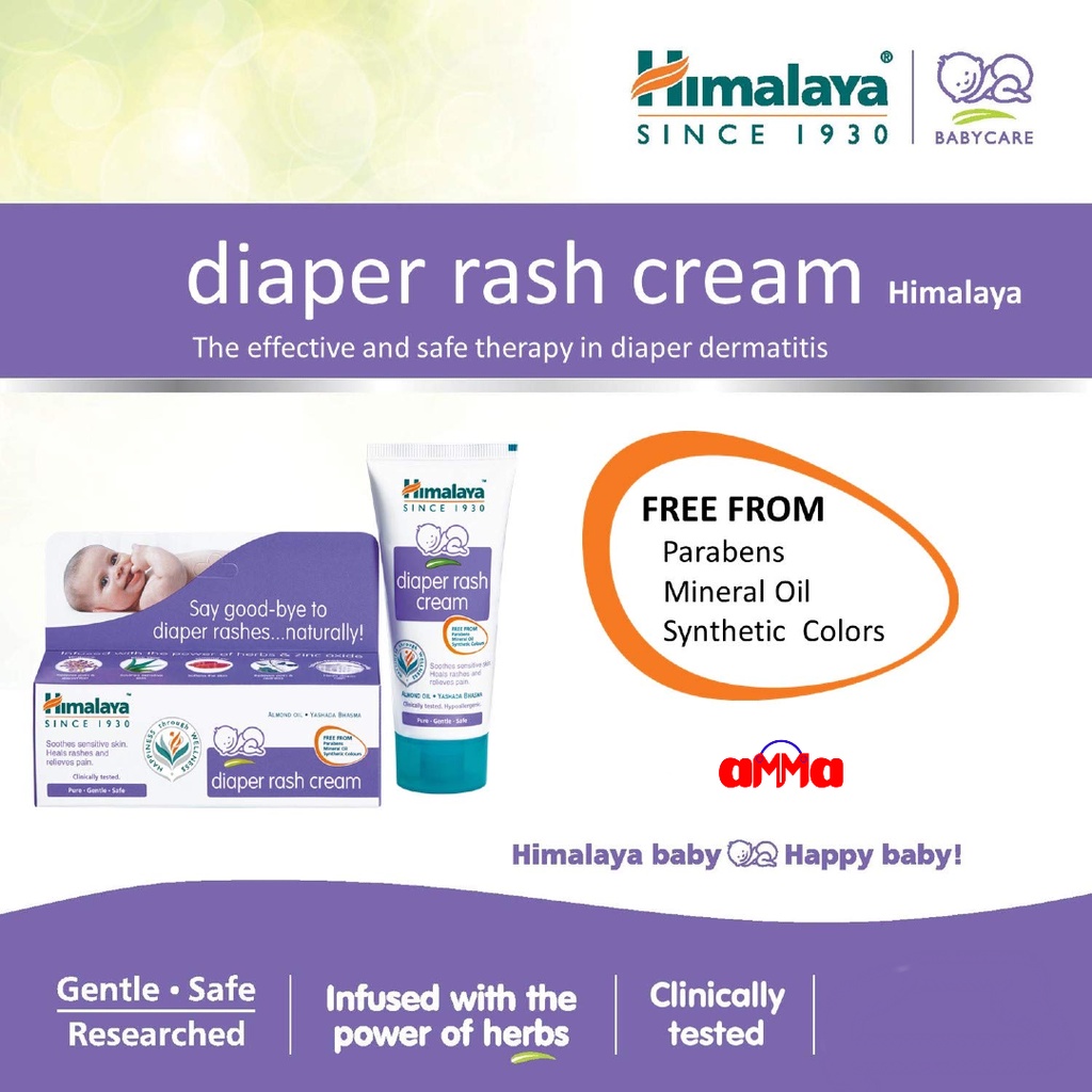 Himalaya Baby Diaper Rash Cream 50G & Baby Cream Heals rashes and