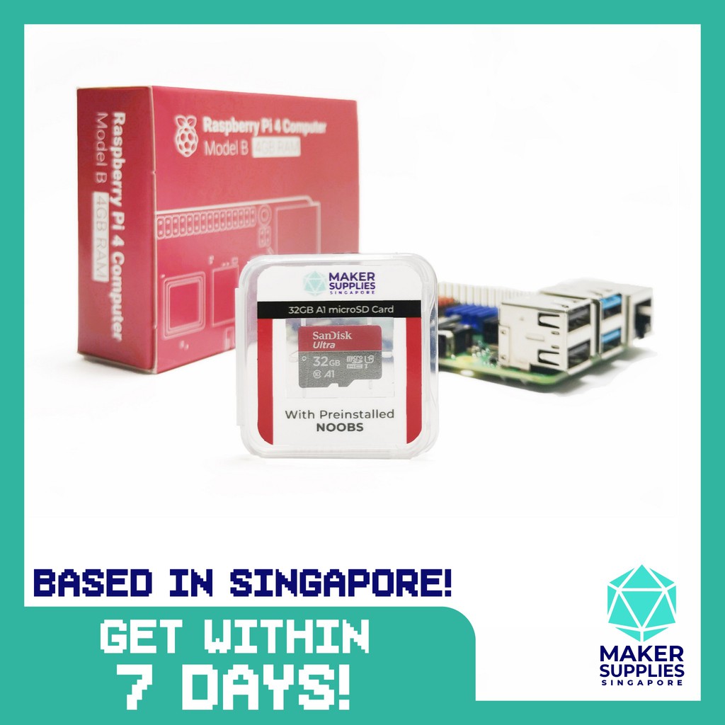 32GB A1 microSD Card with Preinstalled NOOBS Operating System Raspberry