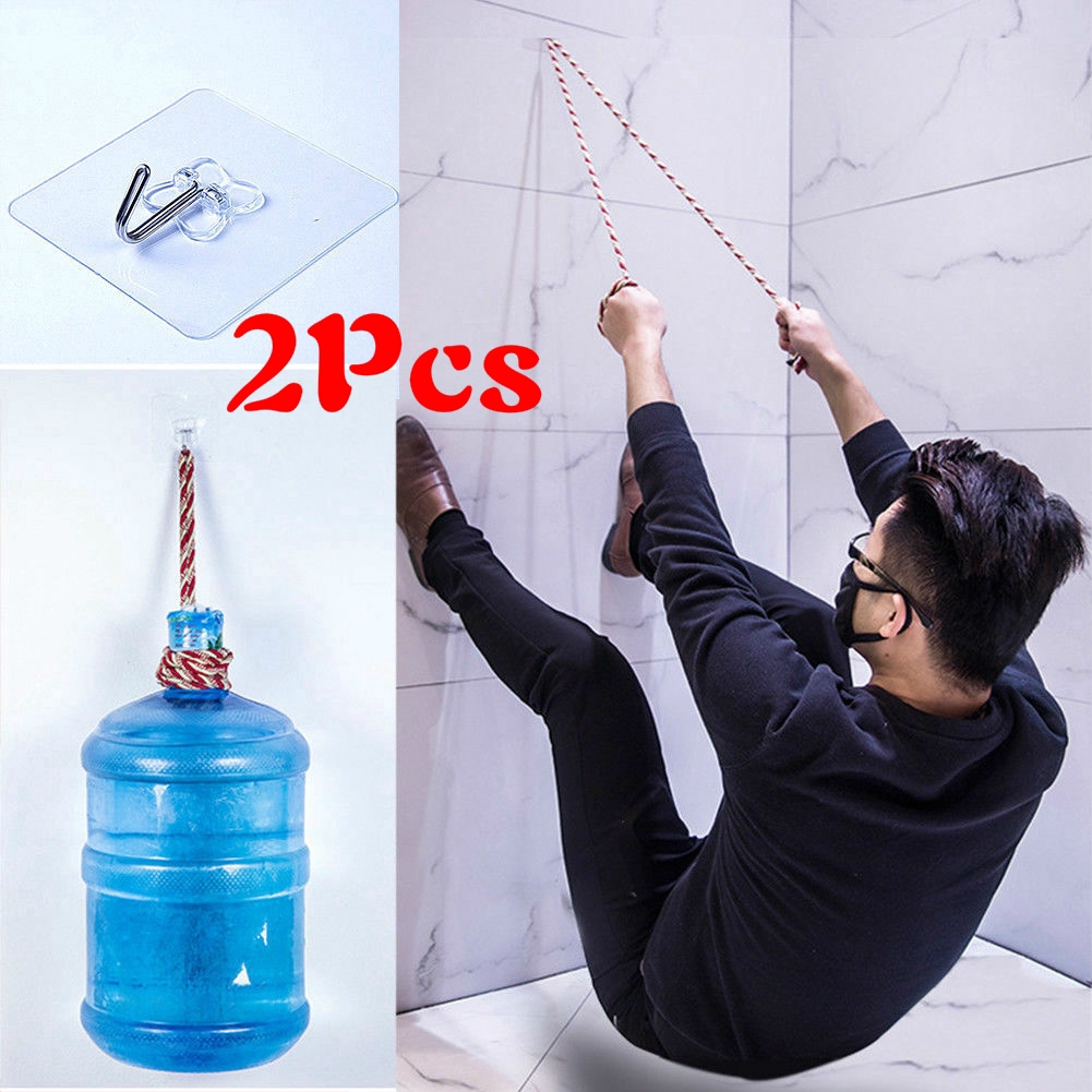 2Pcs Hook strong adhesive tape wall hanging without stickers after the