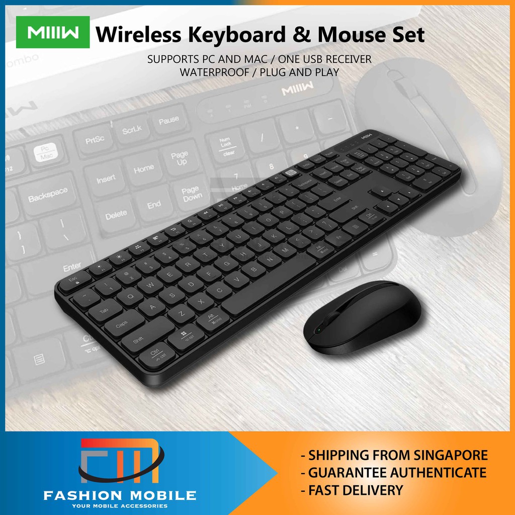 MIIIW Wireless Keyboard and Mouse Set Combo Set Windows Mac Compatible
