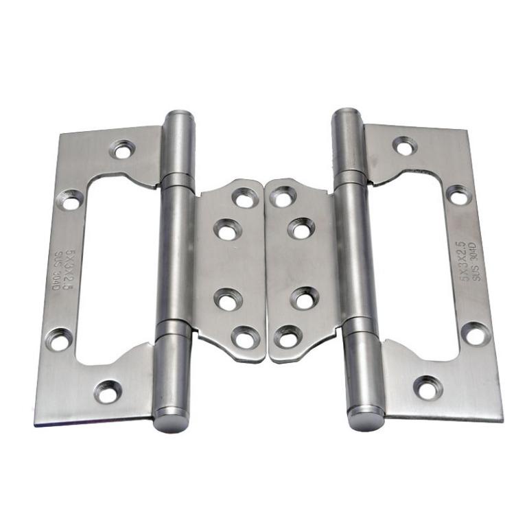 2Pcs 4 Inch Stainless Steel ButterflyShaped Quiet Door Hinge for
