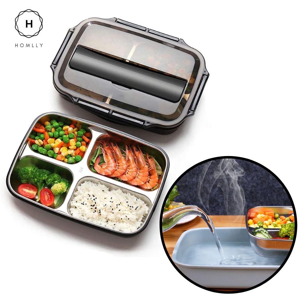 Homlly Compartment Stainless Steel Thermal Bento Lunch Box Shopee