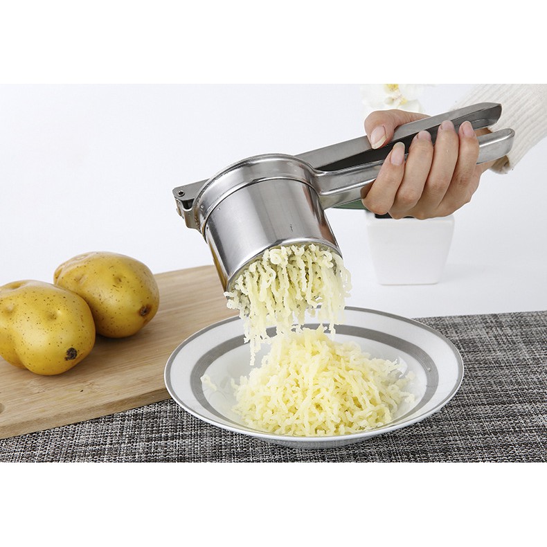 Potato Press Stainless Steel, Yuragim Incl. 3 Sieve Inserts 定価の88％OFF