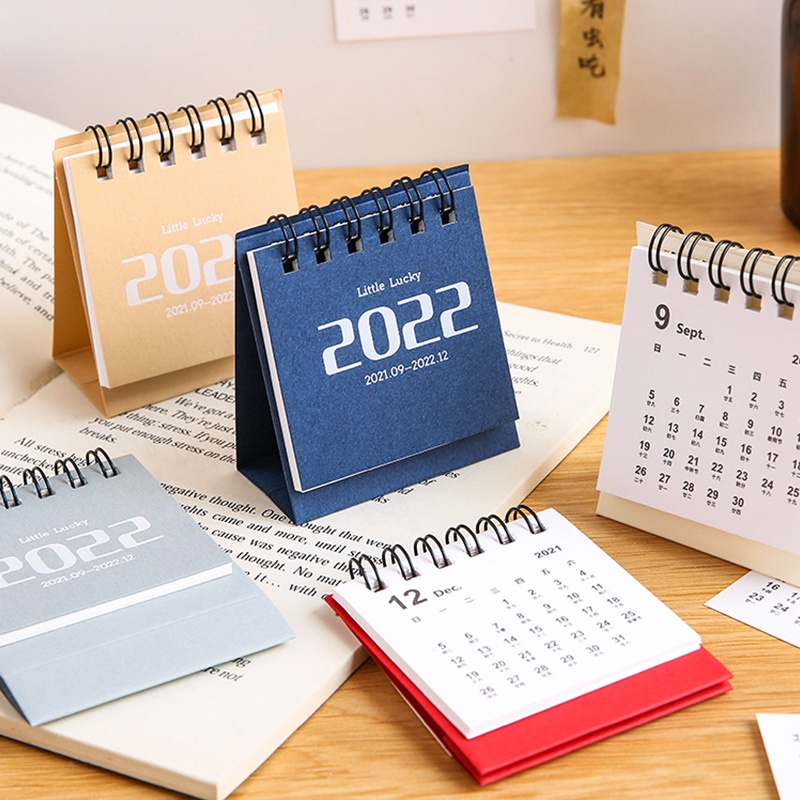 Creative Mini 2022 Calendar Portable Cute Desktop Small Desk Calendar Decoration Time Schedule | Shopee Singapore