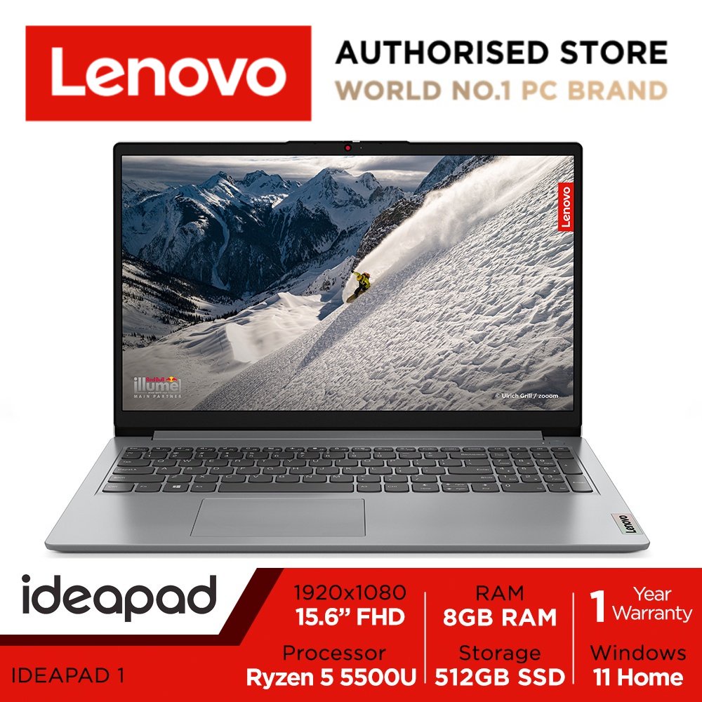 Lenovo IdeaPad 1 15ALC7 15.6" FHD 1920x1080 Ryzen 5 5500U 8GB RAM