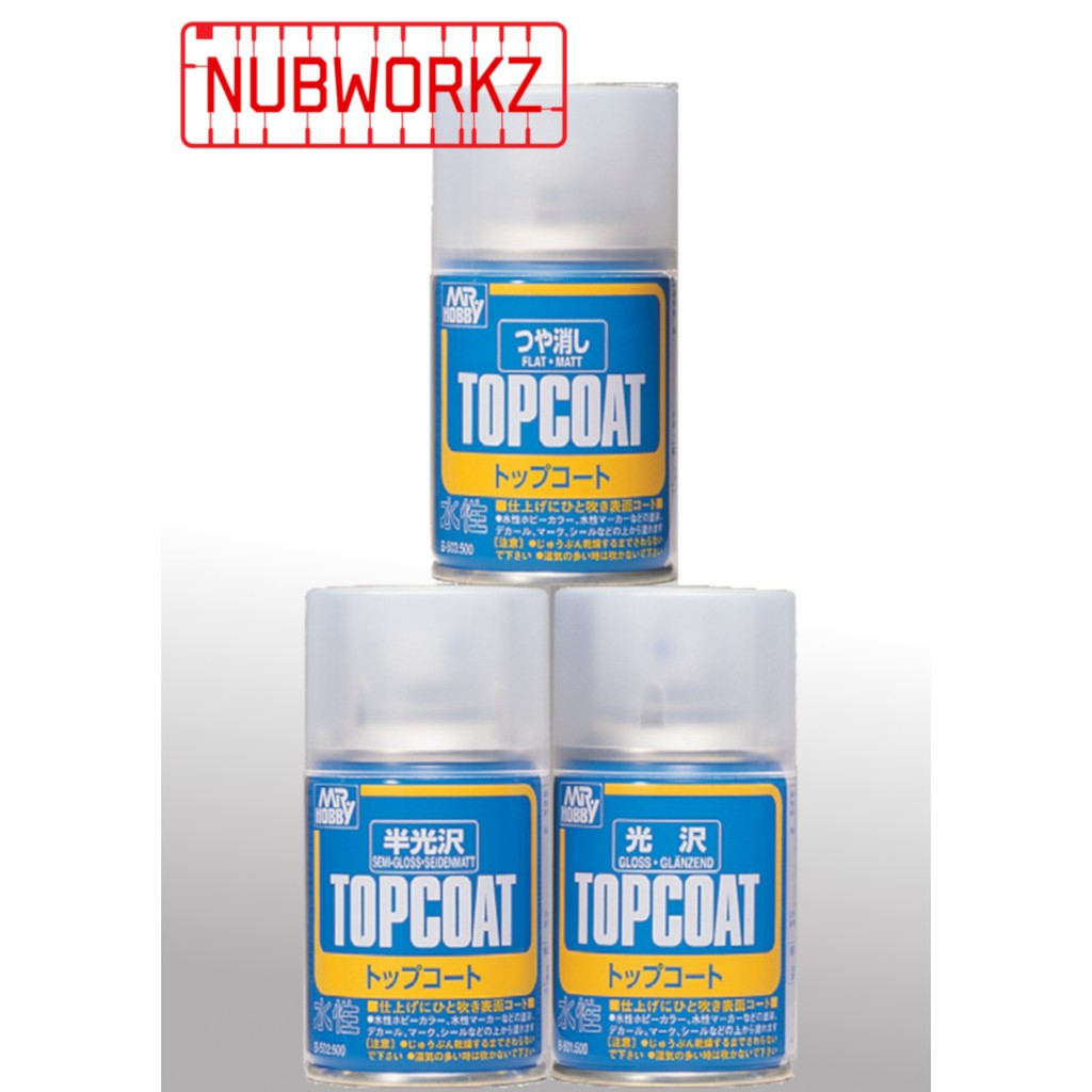 MR HOBBY TOP COAT GLOSS / SEMI GLOSS /B501 / B502 / SPRAY 86ML