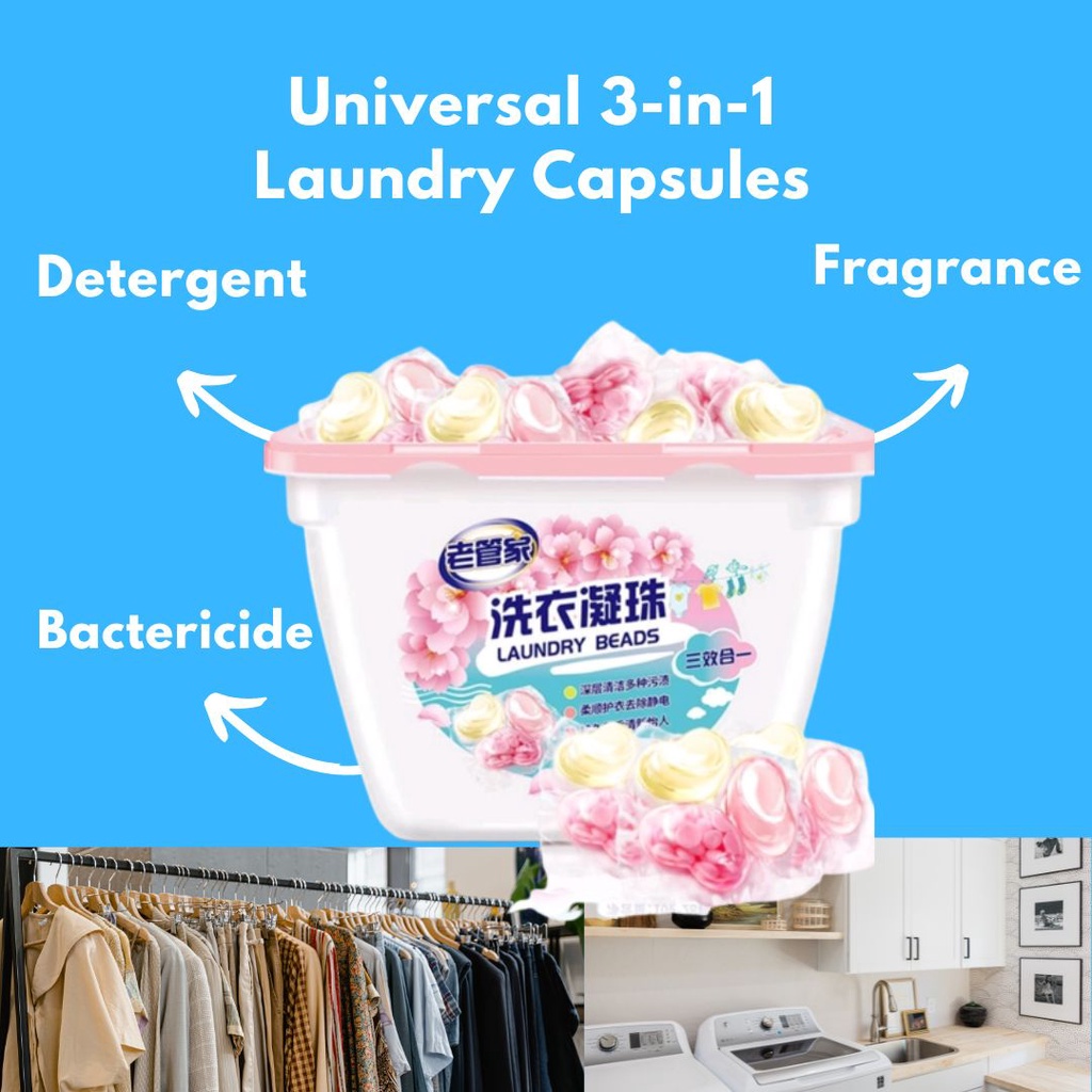 Universal 3in1 Laundry Capsules Laundry Pods Laundry Beads Shopee Singapore