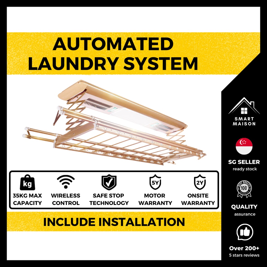Automated Laundry Rack System (Installation / Indoor Clothes Drying