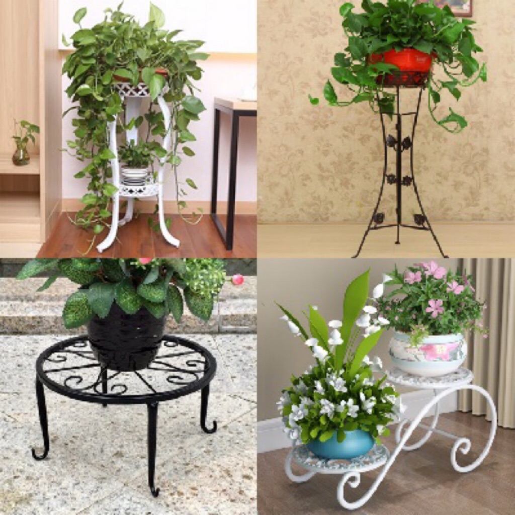 Flower Stand Plant Rack Balcony Gardening Organiser Shopee Singapore