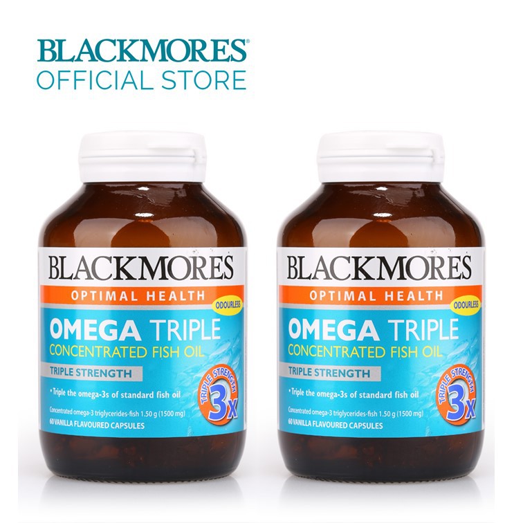 [Bundle of 2] Blackmores Omega Triple Concentrated Fish Oil 60caps Shopee Singapore