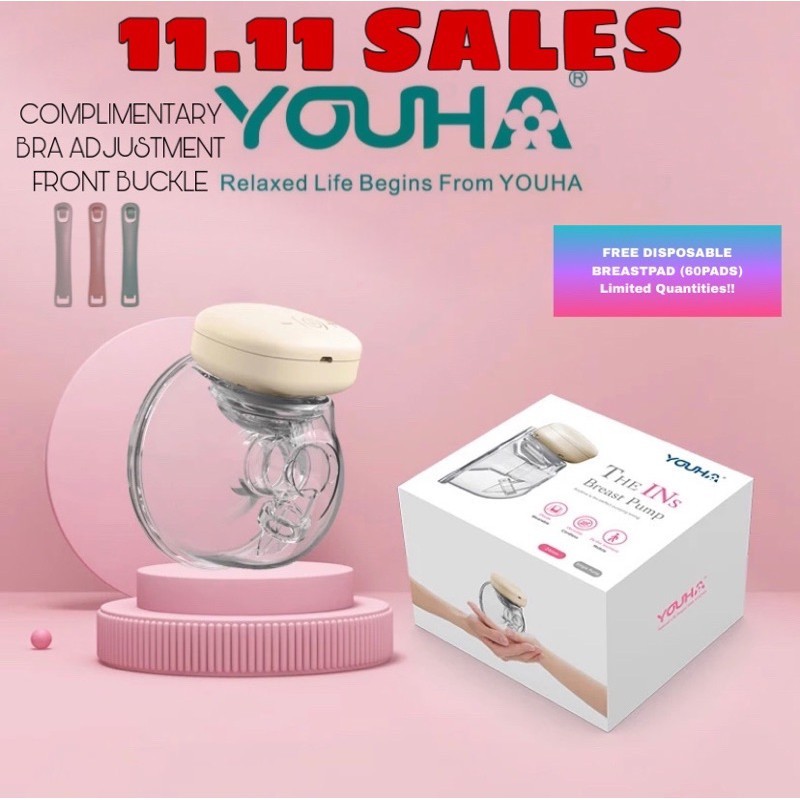 YOUHA THE INs Wearable Electric Breast Pump Handsfree