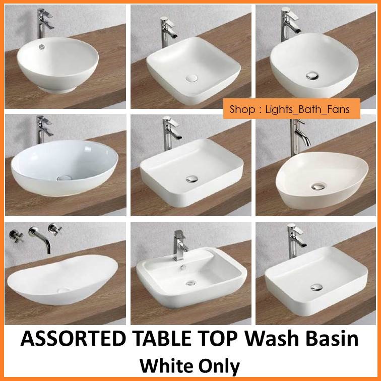 ASSORTED TABLE TOP Wash Basin for bathroom toilet Shopee Singapore