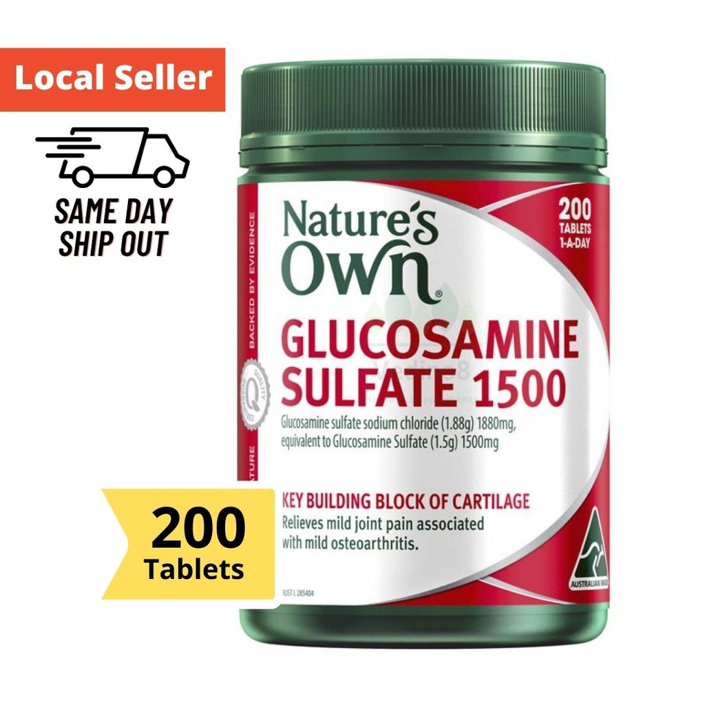 Nature's Own Glucosamine Sulfate 1500mg 200 Tablets Made in Australia