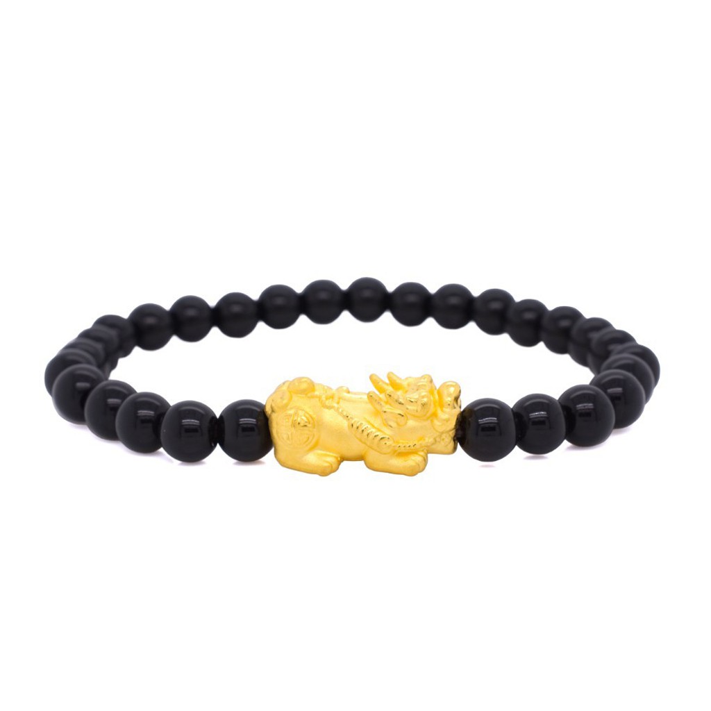 Citigems 999 Pure Gold Pixiu Bracelet with Beads Shopee Singapore