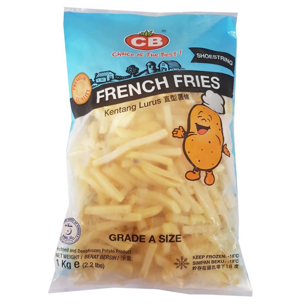French Fries Shoestring Frozen 1KG Halal Shopee Singapore