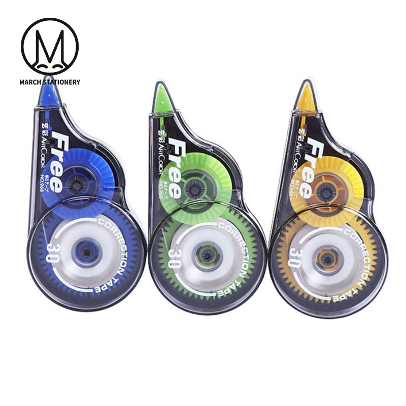 March [Bundle of 3 pcs] Correction Tape Correction 12 Meters School Supplies Office Equipment