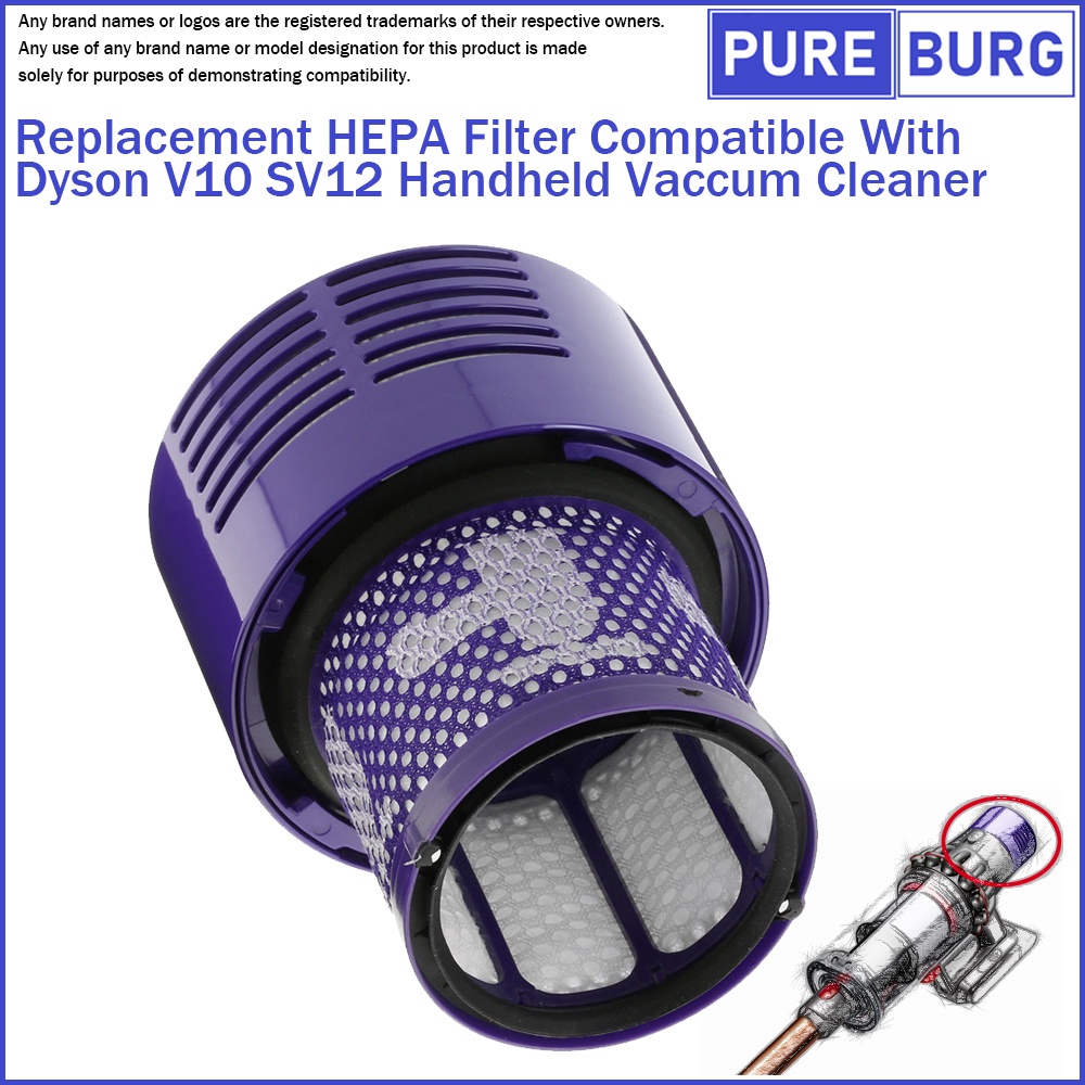 Parts Hepa Filter Compatible With Dyson V10 Compared To Part 96908201