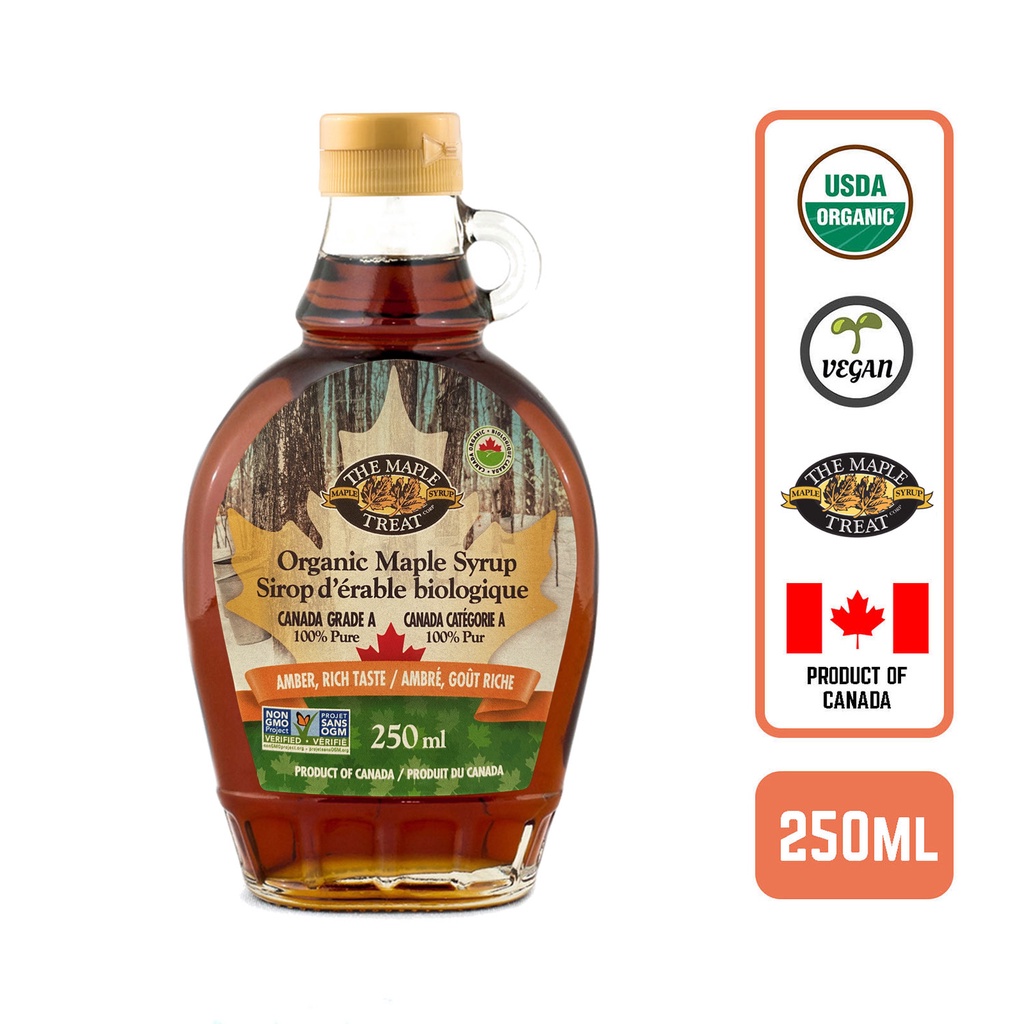 [Bundle of 2] Foodsterr Organic Maple Syrup Amber Rich 250ml Shopee
