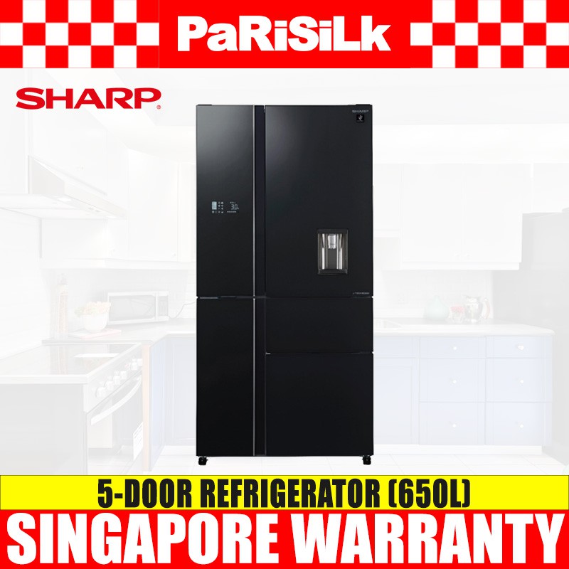 Sharp SJFX660WBK 5Door Refrigerator (650L)(Energy Efficiency 2