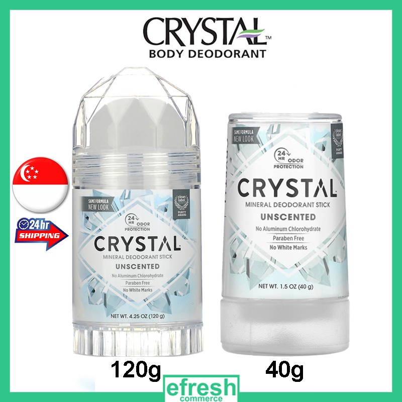 CRYSTAL Mineral Deodorant Stick Unscented Body Deodorant 24Hour Odor
