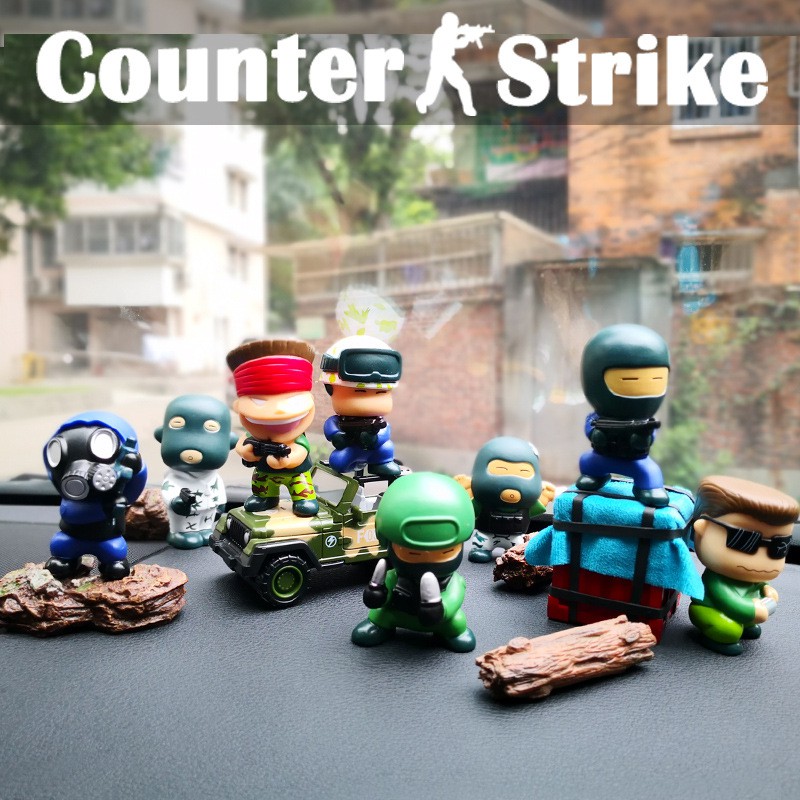 Q version of CS peace elite soldiers eat chicken game doll