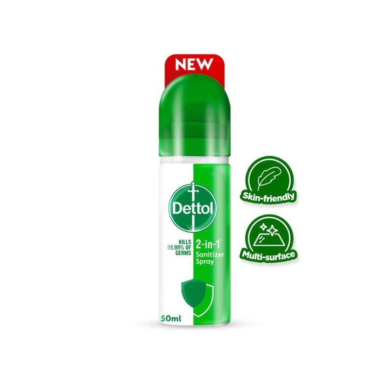 [NEW]Dettol Instant 2in1 Sanitizer Spray 50ml Equally protects both