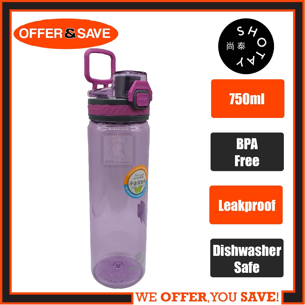SHOTAY Tritan Narrow Mouth BPAFree Water Bottle 750ml SM6712 Shopee Singapore