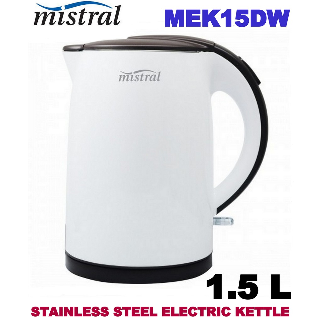 Mistral 1.5L Stainless Steel Electric Kettle MEK15DW (1 Year Warranty