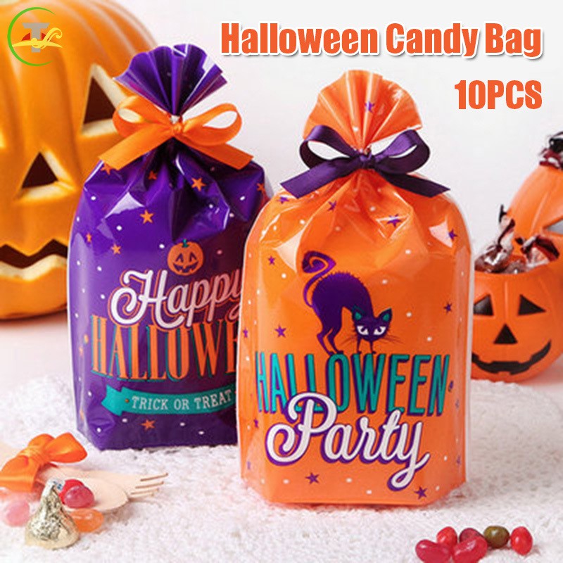 TG 10pcs Halloween Candy Bags Cute Gift Bag Trick or Treat