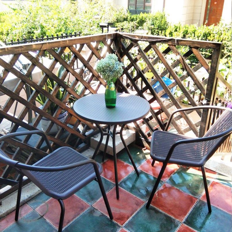 Balcony Table And Chair Three Pieces Set Combination Rattan Furniture