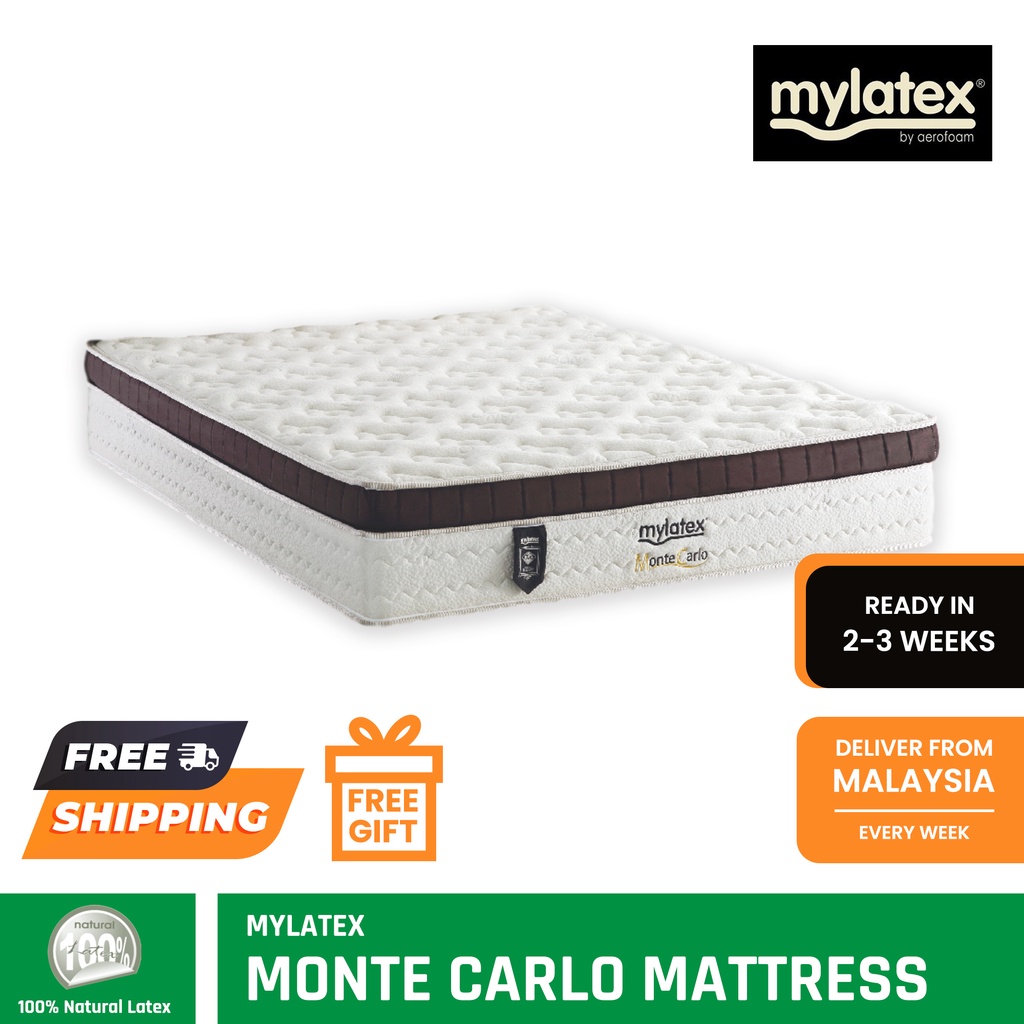 MyLatex MONTE CARLO (12 inch), 100 Natural Latex Orthopaedic Mattress