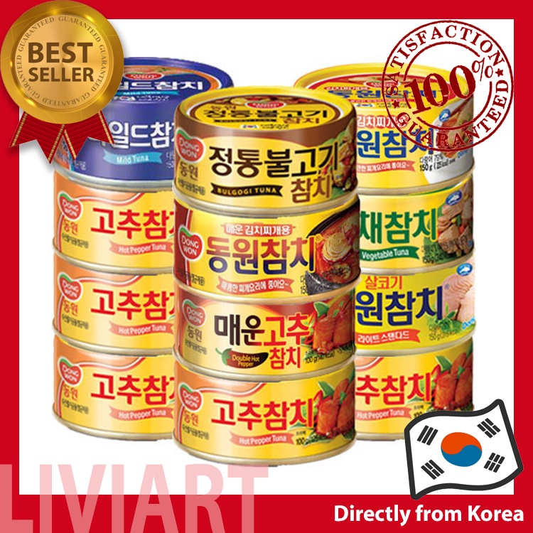 [Dongwon] Korean Canned Tuna Light Standard, DHA, Mayo, for Kimchi Stew