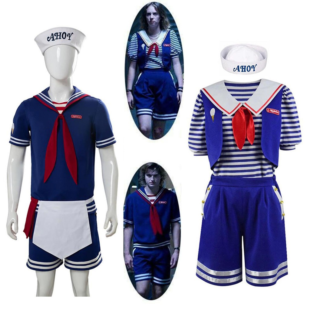 Adult Men Women Halloween Stranger Things Cosplay Costume Robin&Steve