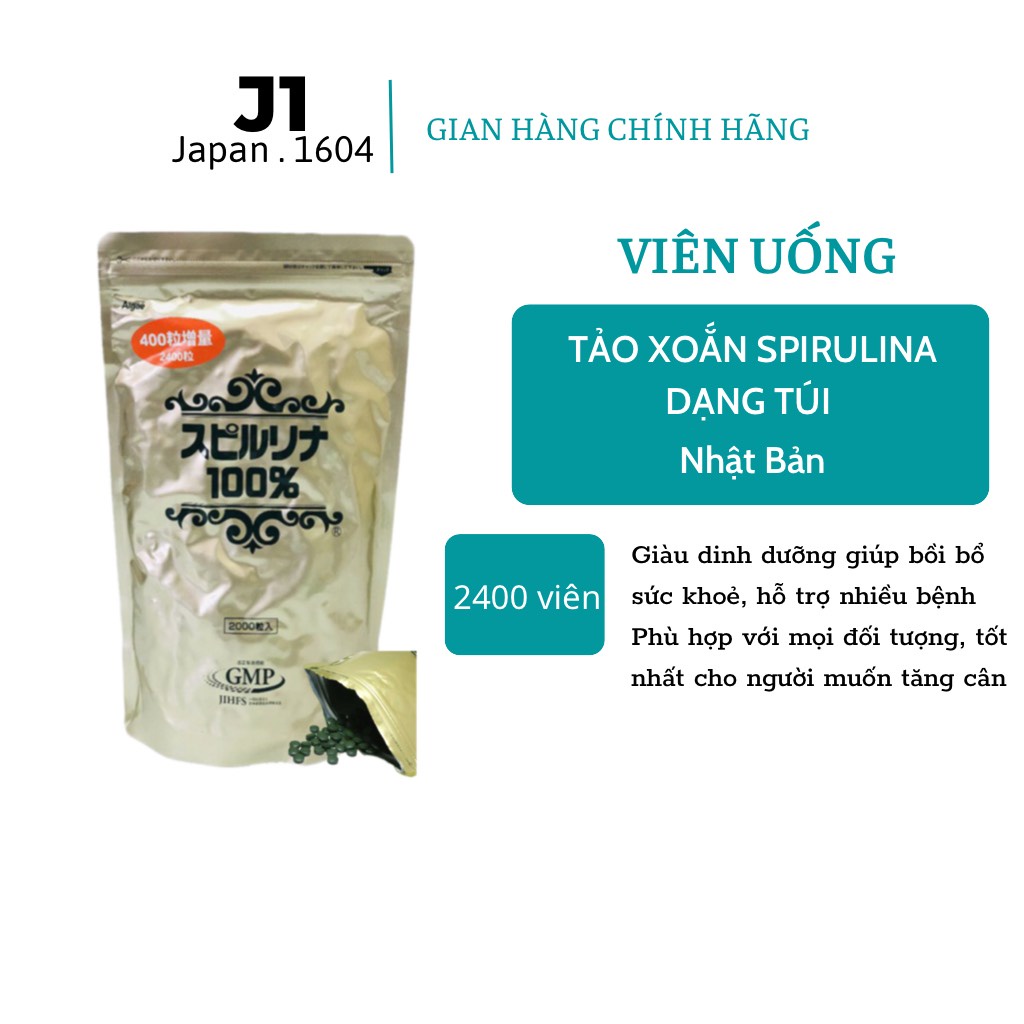 Spirulina japan algae spirulina algae Bag Of 2400 Tablets Shopee